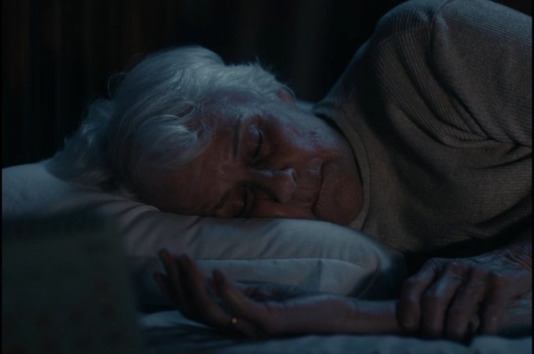 Elderly woman sleeping