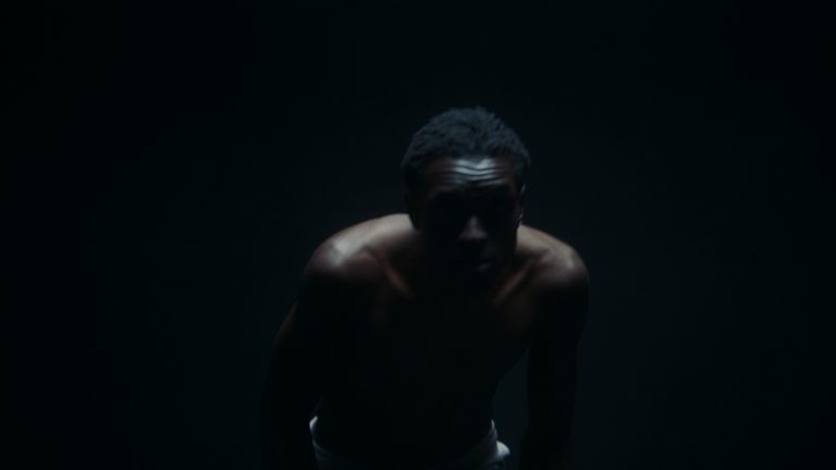 Model in studio